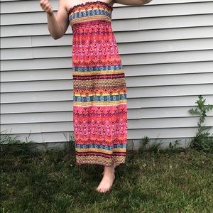 Strapless maxi dress